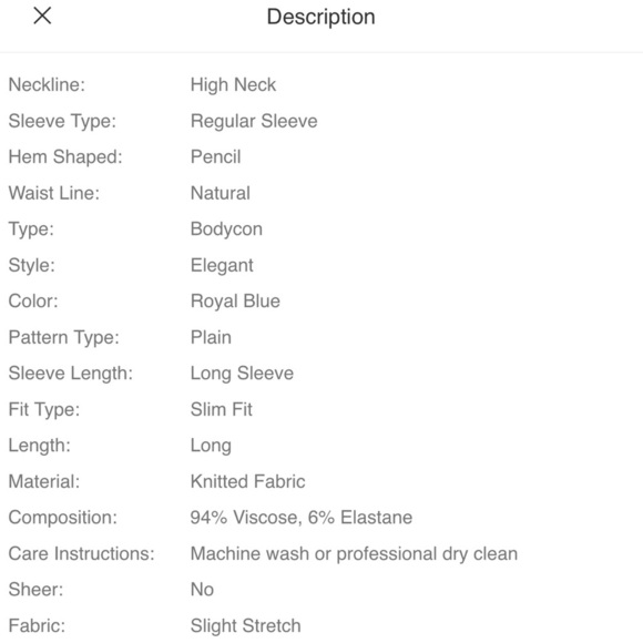 High Neck Solid Bodycon Dress size Large - Picture 10 of 12